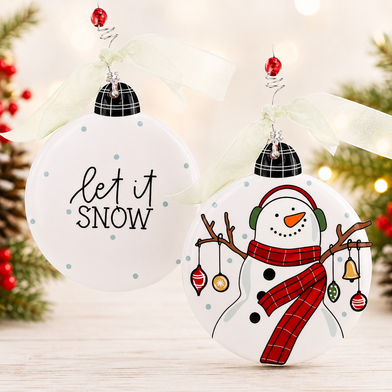 Snowman w/Scarf Ornament